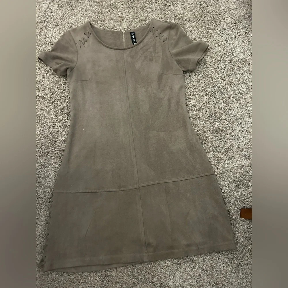 Tan suede dress